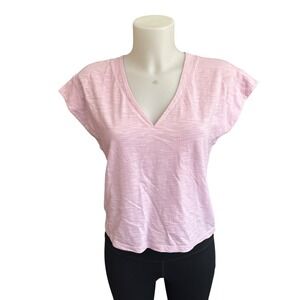 White House Black Market High Rise Tee V Neck Cropped in Coquette Sz XS NWT